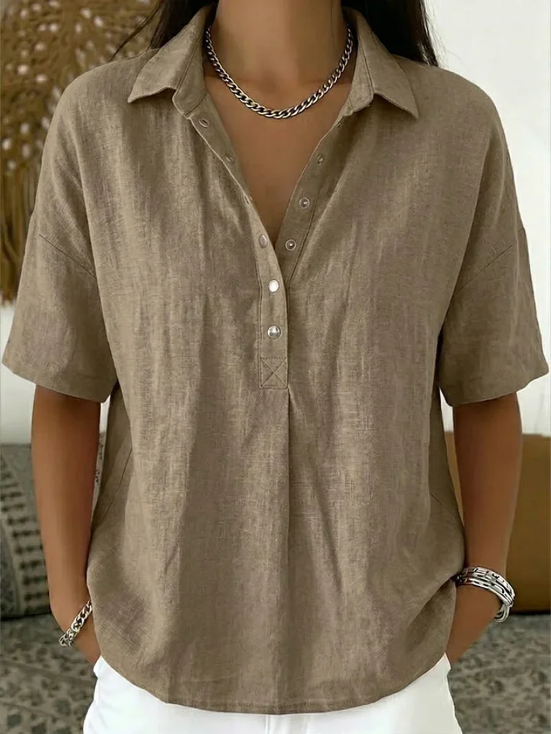 CAMICETTA CON SCOLLO A V DA DONNA